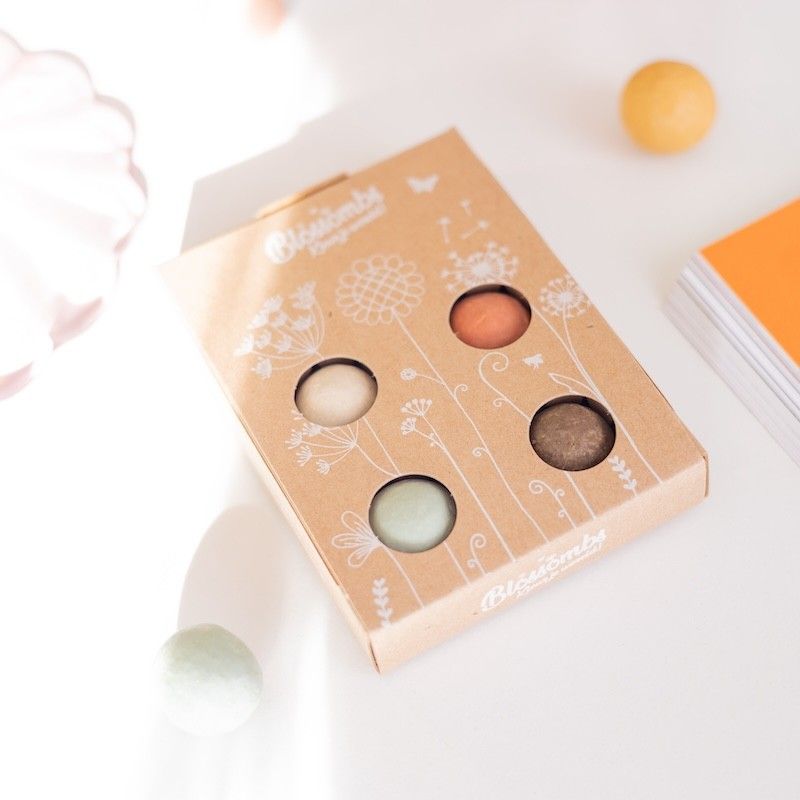 Doosje met vier zaaibommetjes met biologische wilde zaden met de tekst for you erop