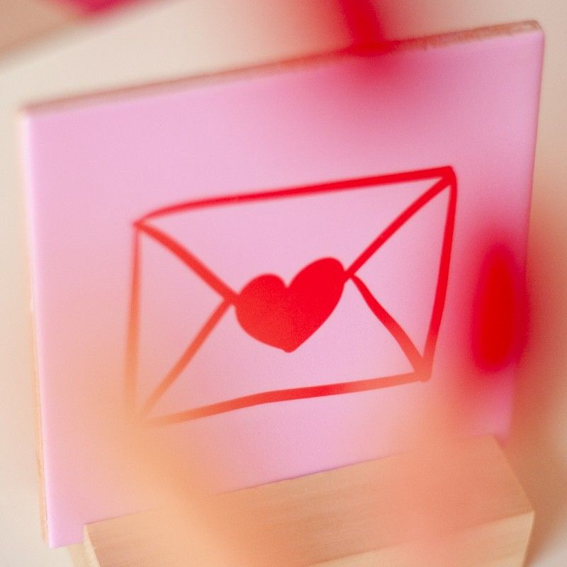 Tegeltje envelop + hartje - brievenbus cadeaus - BloomPost