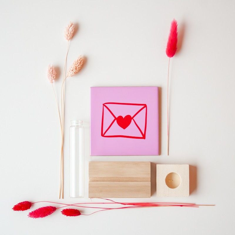 Tegeltje envelop + hartje - brievenbus cadeaus - BloomPost