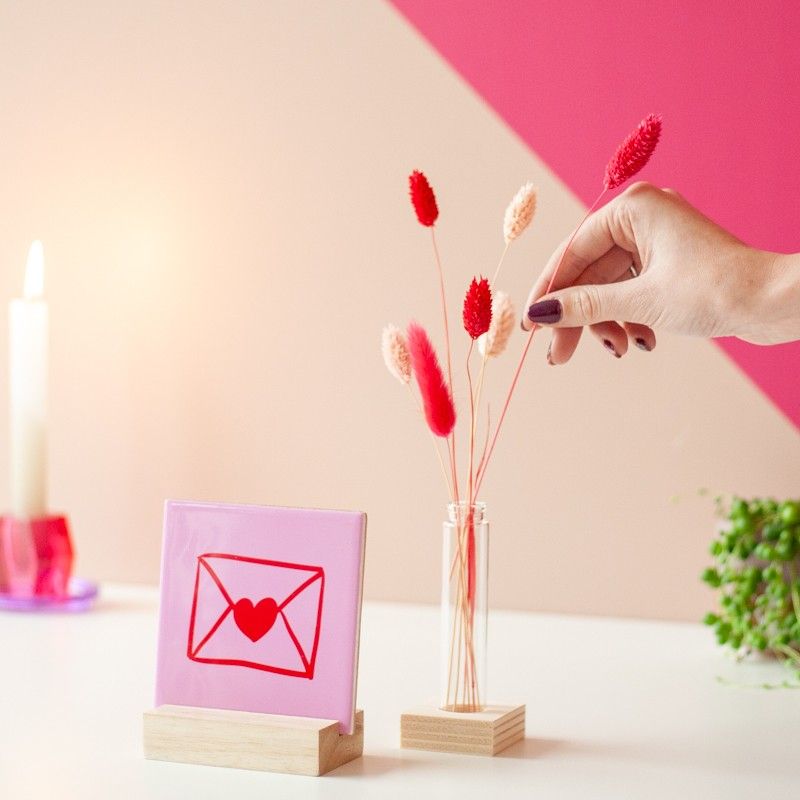 Tegeltje envelop + hartje - brievenbus cadeaus - BloomPost