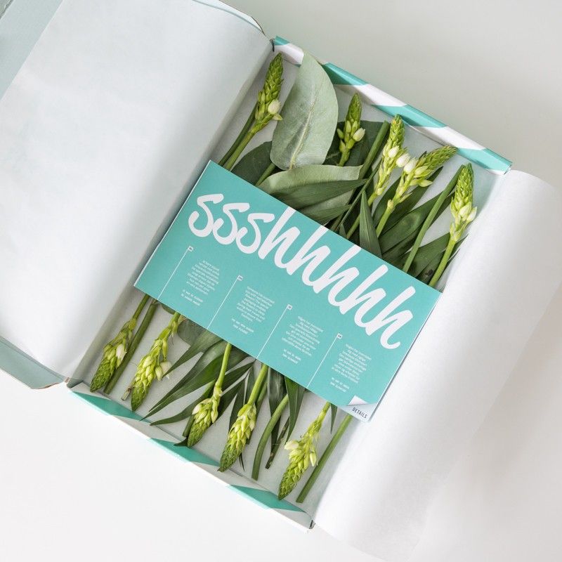 Brievenbuspakketje met witte zuidenwindlelies