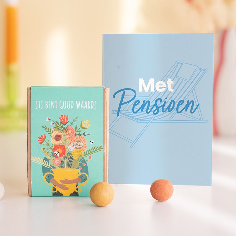 Zaaibommetjes met de tekst je bent goud waard