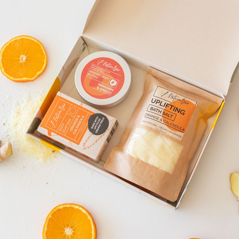Verzorgingsproducten in cadeaubox