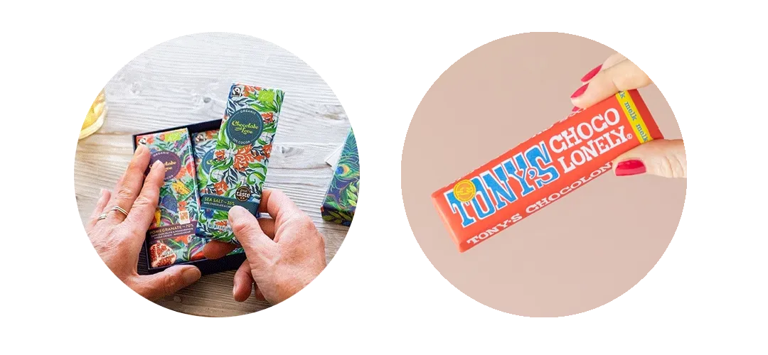 chocolade repen in hand