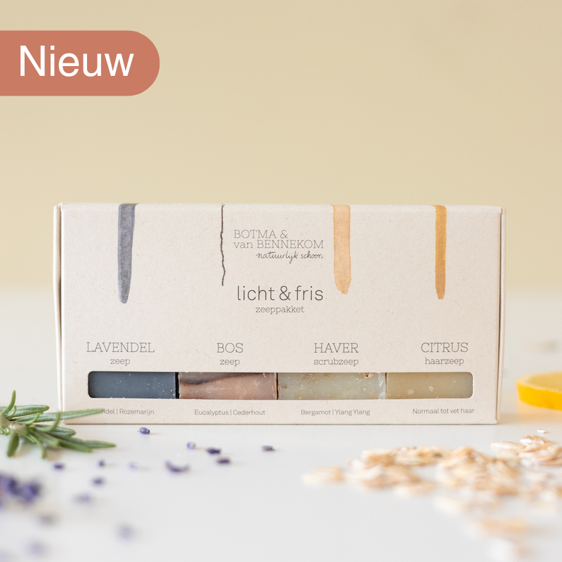 zeeppakket met 4 natuurlijke zeepjes